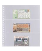 10 feuilles transparentes  3 bandes horizontales LINDNER 823P