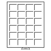 Medaillier tiroir fumé à 24 compartiments carrés 42 mm MB24 307311