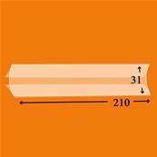 22 bandes Lindner double soudure fond transparent 210 x 31 mm HA3031