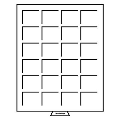 Medaillier tiroir fumé à 24 compartiments carrés 42 mm MB24 307311