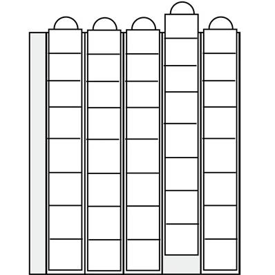 5 feuilles pour series euros sans intercalaires Safe 7395PA