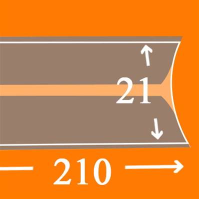 22 bandes Lindner double soudure fond noir 210 x 21 mm HA4021