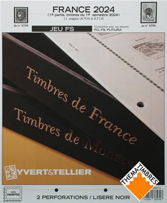 Jeu France Futura FS 2024 1er semestre Yvert et Tellier 138574