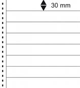 10 feuilles transparentes à 8 bandes horizontales LINDNER 828