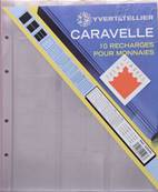 Album caravelle noir et 10 recharges monnaies Yvert et Tellier 2500