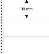 10 feuilles transparentes à 3 bandes horizontales LINDNER 823P