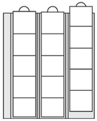 5 feuilles sans intercalaires pour medailles touristiques Safe 7391PA