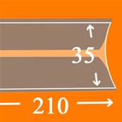 15 bandes Lindner double soudure fond noir 210 x 35 mm HA4035